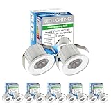 SIGMALED LIGHTING, Mini-LED-Einbaustrahler 3W, dimmbar, Neutralweiß 4000K, 300 Lumen, Runde Einbauspot, 220/240V AC, 10er-Pack (5 Box mit 2 Stuck)