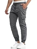 Indicode Herren Levy Cargohose aus Baumwolle mit 6 Taschen | Cargo Chino Hose Männer Iron M