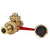 tecuro KFE Kugelhahn Kessel Füll- und Entleerungsventil 3/4 Zoll (DN 20), mit Vierkant, MS-blank