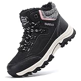 TARELO Winterschuhe Damen Rutschfest Winterstiefel Schwarz 41