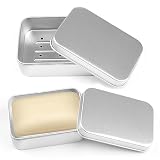 Seifendose Reise 2 Stück, Seifenbox aus Aluminium mit Abtropfgitter, Seifenschale Wasserdicht, Feuchtigkeitsbeständig Rostfrei für die Aufbewahrung von Hause Reisen Badeseifen, und Rasierschaum Macht
