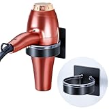 YYBO Fönhalter Ohne Bohren, Föhnhalter Schwarz, Föhn Halterung Haartrocknerhalter, Föhnhalter Wand Ohne Bohren, Fönhalterung Bad, Selbstklebend Haartrockner Halterung für Föhn Aufbewahrung