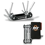 SKS GERMANY TOM 7 Multitool (7-in-1-Minitool für Fahrräder, rostfreier Werkzeugstahl, kompakt und leicht für unterwegs, 88 g, inkl. Aufbewahrungstasche), Schwarz