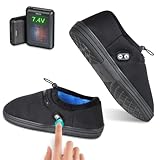 Beheizbare Hausschuhe, Amiable 7.4V Fusswärmer mit Akku, Beheizbare Schuhe mit 3 Temperaturen Wärmeschuhe fußwärmer elektrisch Damen Herren（M）