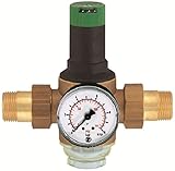 Braukmann Honeywell D06 F Druckminderer Druckregler Membrandruckregler Druckregler für Trinkwasser, DVGW-geprüft, inkl. Manometer, Klarsichtsiebtasse 1/2' - 2' (1')