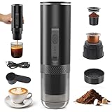 Strixorn 3 En 1 Tragbare Kaffeemaschine Kapseln, Mini Espressomaschine Klein mit 20BAR Pumpdruck, Reise Kaffeemaschine Klein mit Akku, Camping Geschenke für Home, Auto & Outdoor