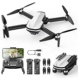 Holy Stone Drohne mit Kamera 1080P für Anfänger, Bürstenloser Motor, Optischer Fluss, 28 Min Flugzeit, Gesten- & Sprachsteuerung, Klappbare RC Drohne mit 2 Akkus, CO