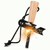 BUSCHFEUER Feuerstahl Outdoor Bushcraft - Feuerstein Feueranzünder Fire Steel mit Funken bis 3000 °C - zuverlässiger Feuerstarter für Survival - hochwertiges Magnesium für exzellenten Funkenflug