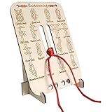 Learning Knot Trainingsbrett, Holzknoten-Übungsbrett-Set, inklusive 16 gängige Knotenmethoden & 10 Nylon-Paracords & Ständer, wesentliche Knotenfähigkeiten Outdoor Survival Camping