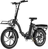HITWAY E Bike, Ebike mit 250W Motor, Elektrofahrrad 20 Zoll, E-Bike mit 70-150km Reichweite, 7-Gang, APP-Steuerung, faltbar, IP54 wasserdicht, Pedelec Silver