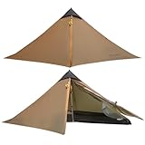 3F UL Gear Lanshan Ultraleicht Zelt für Camping, Zelt 1 Person oder 2 Personen 3/4-Jahreszeiten Wasserdichtes Professionelles Wanderzelt 15D Professionell Camping Zelt