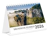 Kalender Sächsische Schweiz kompakt 2026: | 21 x 15 cm | weißes Kalendarium