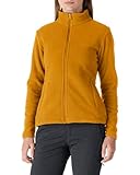 Outdoor Ventures Damen Fleecejacke mit Durchgehendem Reißverschluss Stehkragen Frauen Leichte Fleece Sweatjacke Warme Damenjacke für Laufen, Wandern und Freizeit Ingwer L