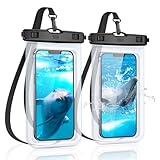 YOSH wasserdichte Handyhülle [2 Stück], 7,0 Zoll IPX8 Unterwasser Handyhülle, Wasserfeste Handytasche für iPhone 17 16 15 14 Pro Max XS Samsung S26 S25 S24 S23 Ultra A56 Xiaomi 17 15- Clear