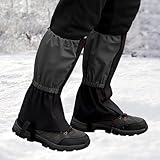 Gamaschen Wandern Wasserdicht, Gamaschen Wasserdicht Gamaschen Wandern, Outdoor Gamaschen Herren Damen,Gamaschen Schneeschuhwandern, Gaiters zum Wandern//Klettern/Jagd und Skifahren（Schwarz Erweitert）
