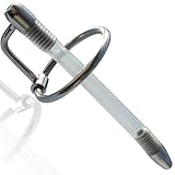 Dilator für Männer 12 cm Edelstahl & Silikon mit 2 Ringen Ø2,5–3,1 cm – Urethral Plug für Harnröhre & Penis Sounding Anfänger Set Katheter Sexspielzeug penisplug stimulation FOPS N16-14