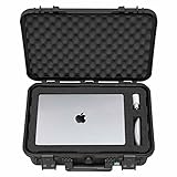 TOMcase Laptop Koffer 11–15 Zoll wasserdicht - ECO Schutzkoffer für Notebook Tablet und Zubehör - Stoßfester Hardcase Koffer mit Rasterschaumstoff - Outdoor Transportkoffer Made in Germany