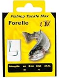 FTM Haken gebunden Forelle 90cm - 10 Forellenhaken, Hakengröße/Schnurdurchmesser:Gr. 8/0.18mm