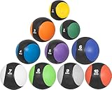 GORILLA SPORTS® Medizinball - Einzeln/Set, 1kg, 2kg, 3kg, 4kg, 5kg, 6kg, 7kg, 8kg, 9kg, 10kg Gewichte, mit griffiger Oberfläche, aus Gummi, Farbwahl - Slam Ball, Gewichtsball, Trainingsball, Slamball