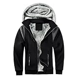 LBL Hoodie Herren Kapuzenjacke Langarm Sweatjacke Fleecejacke Winterjacke Dicker Warm Kapuzenpullover Herren Hoodies Mit Reißverschluss