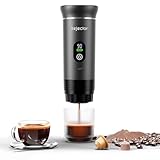 kejector Tragbare Espressomaschine mit Akku Kaffeemaschine, Espressomaschine für unterwegs, Nano Auto Kaffeemaschine, 3-IN-1 für gemahlenem Kaffee, Kapsel für Wohnmobil Wandern Camping Digitalanzeige