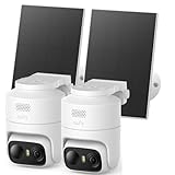 eufy Security eufyCam C37 2er-Packung, kabellose 2K Outdoor-Überwachungskameras mit 360° KI-Tracking (Pan & Tilt), Solar, Gesichtserkennung, Farb-Nachtsicht, ohne ABO-Kosten
