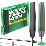 4smile Sonnenschirm Schutzhülle - Schutzhülle für Schirm 2 m Ø / 2 m x 1,25 m - Polyester Sonnenschirmhülle wetterfest, strapazierfähige Schirmhülle, Abdeckung Sonnenschirm Standard, Anthrazit