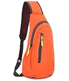 Gisdanchz Crossbag Schultertasche Herren, Sling Bag Rucksack Herren Wasserdicht Sport Brusttasche Damen Klein Umhängetasche Sporttasche Crossbodoy Slingbag Mini Backpack Chest Bag, Orange