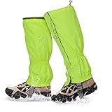 Lixada Gamaschen Wandern Jagd Fahrrad Gamaschen Herren Damen mit Reißverschluss wasserdichte Gamaschen Gaiter Ärmel Beinschutz für Radfahren Snowboarden Wandern Klettern (Grün)