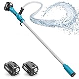SEESII Kabellose Stab-Wasserpumpe, 5,6 cm Filter-Ø, akkubetriebene Diesel-Transferpumpe, 60 Min Laufzeit, 2725 L/h Durchfluss, 5 m Förderhöhe, tauchfähige Pumpe für Pool, Teich, Keller & Regentonnen