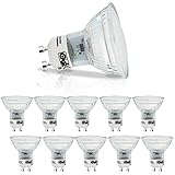 Homefire 10er GU10 LED Glühbirne Warmweiß Leuchtmittel 4W Glühlampe PAR16 Einbaustrahler Abstrahlwinkel 120 ° Strahler Spot 3000K Küchenlampe Deckenstrahler für Deckenspot Wandspot Wohnzimmer