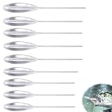 KAIYAYA 9 Stücke Spirolino Sinkend Set Fishing Sbirolino Set 6/8/10/12/15/20/25/30/35g Verdeckter, Dauerhaft Angelzubehör Spirolino Forelle für Forellenteig und Spoons Forelle (Transparent)