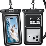 Lamicall IP68 wasserdichte Handyhülle, Unterwasser Handytasche - [Hoher Auftrieb] 2 Stück Wasserfeste Hülle für Schwimmen, 100% Waterproof Phone Case für iPhone 17/16/15, Smartphone bis zu 7,5 Zoll