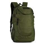 VINBAGGE Rucksack Molle Taktische Motorrad Wanderrucksack Outdoor Wasserdicht Trekkingrucksack 25L Campus Jagdrucksack Schulrucksack Jungen Daypack für Herren Damen Grün