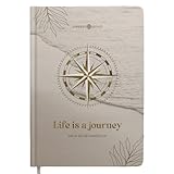 LEBENSKOMPASS® Reisetagebuch Journey zum ausfüllen A5 Platz für 50 Erinnerungen selberschreiben - Reisedokumentation & Achtsamkeitsübungen - Tagebuch für den Urlaub zur Organisation und Erinnerung