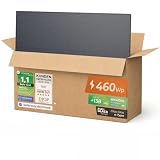 Solarway 460W Solarpanel Full Black Bifazial Glas/Glas PV Panel mit positiver Leistungstoleranz von 0-5 Watt, n-type, geeignet für Balkonkraftwerk (1er)