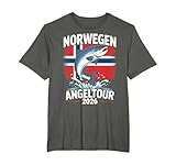 Norwegen Angeltour 2026 Lachs Angeln Angelurlaub Norwegen T-Shirt