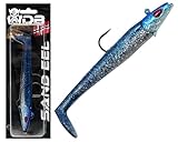 Wild Devil Baits Sand EEL Sandaal Meeres Shad Gummifisch Meeresköder Dorsch Norwegen (Blue Hering, 65g)