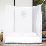 NVTRSD Moskitonetz 200 x 220 x 210 cm, Moskitonetz Bett, Moskitonetz Reise, Feinmaschig und langlebig, Leicht und ideal für Zuhause, Reisen und Camping - Schützt vor Mücken