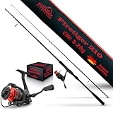 Paradox Fishing Firetiger Spinnrute mit Rolle I 2,1m 5-20g mit 2000 Rolle I Spinnruten perfekt für Barsch Rute