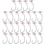 Zqxnt Packung Mit 25 Drop Shot Haken Angelzubehör In Line Drop Shot Rigs Wirbeln Schnell Zu Installieren Widerhaken Aus Kohlenstoffstahl