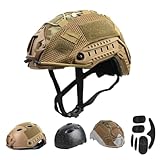 PJ Tactical Paintball Airsoft Helm Fast Militärhelm mit NVG-Halterung und seitlicher Führungsschiene