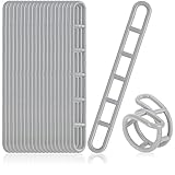 com-four® 20x Abspannelement aus Kunststoff - Vorzeltleiter zum Abspannen von Vorzelten, Vordächern, Markisen, Planen - Abspannleiter für Steilwand-Vorzelte - 6-Loch-Zeltspanner (20 Stück - grau)