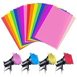 16 Blatt 8 Farben Fensterfolie Bunt, Korrektur Scheinwerfer Folie Farbfilter Lampenfolie Hitzebeständig, 29.5 x 21cm Farbfolie Für Led Lampen Für Fotostudiozubehör, Studiostroboskope, LED-Lichter