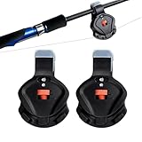 Mengshen 2 PCS Angelbissanzeiger Alarm, elektronischer Alarmglockenring mit Ton- und Lichtlautstärke einstellbare Clip-On-Angelrute für Tag und Nacht im Freien
