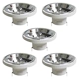 Sigmaled lighting, LED-Spot AR111 G53, 14 W (entspricht 110 W Halogen), 12V AC/DC, Warmweißes 3000 K, 1000 Lumen, AR111 LED-Leuchtmittel, 5er-Pack