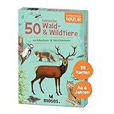 moses. Expedition Natur - 50 heimische Wald- und Wildtiere, Entdeckerkarten zur Bestimmung von Tierarten, Outdoor-Spielzeug für Kinder ab 6 Jahren