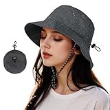 Acado Wasserdichter Fischerhut für Damen – UV-Schutz, Angelhüte für Damen, verstellbar, faltbar, Regenhut, Sonne, Sommer, Outdoor, Wanderkappe