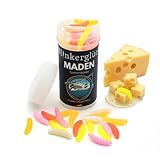 Blinkerglück Maden 2?cm – 50 Gummiköder mit Aroma für Friedfisch & Forelle | künstliche Made für Rotauge, Rotfeder, Schleie | Softbait zum Stippen, Grundangeln, Posenangeln | Dose (Farbmix)