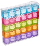 Kikkerland CU165 Eiswürfel, Kunststoff, blau/Rosa/grün/orange/Lila, 16.3 x 2.8 x 13.8 cm ,set von 30